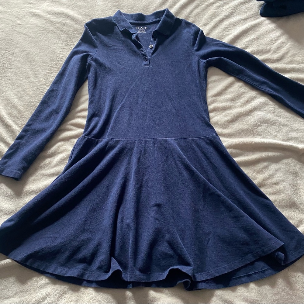 5 Girls navy uniform dresses size 10/12 & 14 BUNDLE. Different styles available.